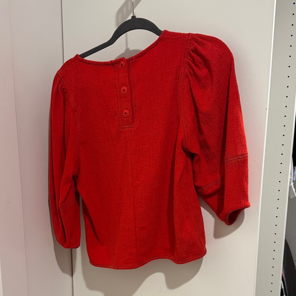 Universal Thread Red V-Neck Blouse - image 3